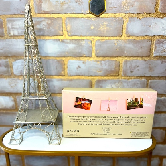 Home Core Gold Wire LED Gold Glittery Photo Clip Fairy Lights. - Picture 9 of 16